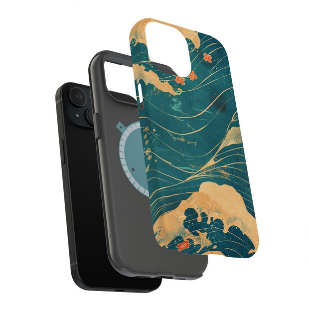 Japanese Wave 10 Tough Cases For Apple iPhone (17, 16, 15, 14, 13, 12, 11, X, SE, 8, 7/ Air, Plus, Pro, Max, Mini, XR, XS), Print in USA