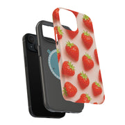 Straberry Delight Tough Cases For Apple iPhone (17, 16, 15, 14, 13, 12, 11, X, SE, 8, 7/ Air, Plus, Pro, Max, Mini, XR, XS), Print in USA