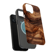 Swirl Wood Grain Tough Cases For Apple iPhone (17, 16, 15, 14, 13, 12, 11, X, SE, 8, 7/ Air, Plus, Pro, Max, Mini, XR, XS), Print in USA