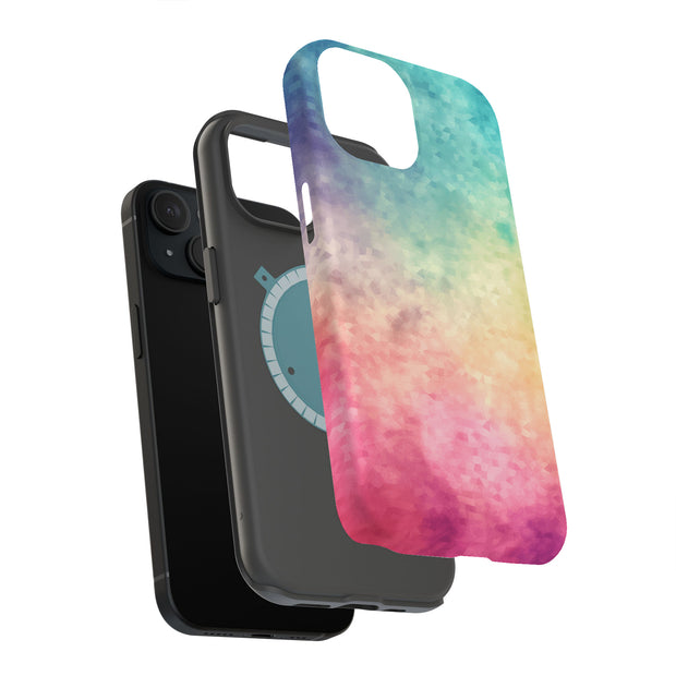 Rainbow Pastel Tough Cases For Apple iPhone (17, 16, 15, 14, 13, 12, 11, X, SE, 8, 7/ Air, Plus, Pro, Max, Mini, XR, XS), Print in USA