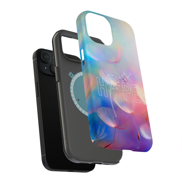 Hope Dandelions Tough Cases For Apple iPhone (17, 16, 15, 14, 13, 12, 11, X, SE, 8, 7/ Air, Plus, Pro, Max, Mini, XR, XS), Print in USA