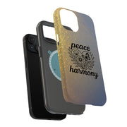 Peace Harmony Tough Cases For Apple iPhone (17, 16, 15, 14, 13, 12, 11, X, SE, 8, 7/ Air, Plus, Pro, Max, Mini, XR, XS), Print in USA