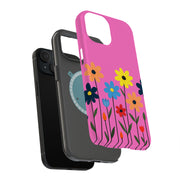 Vivid Wild Flowers Tough Cases For Apple iPhone (17, 16, 15, 14, 13, 12, 11, X, SE, 8, 7/ Air, Plus, Pro, Max, Mini, XR, XS), Print in USA