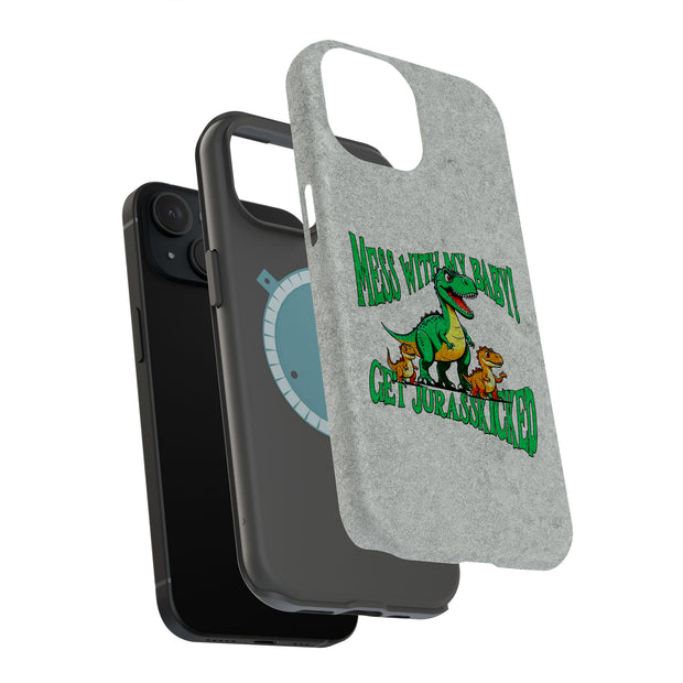 Get Jurasskicked Tough Cases For Apple iPhone (17, 16, 15, 14, 13, 12, 11, X, SE, 8, 7/ Air, Plus, Pro, Max, Mini, XR, XS), Print in USA