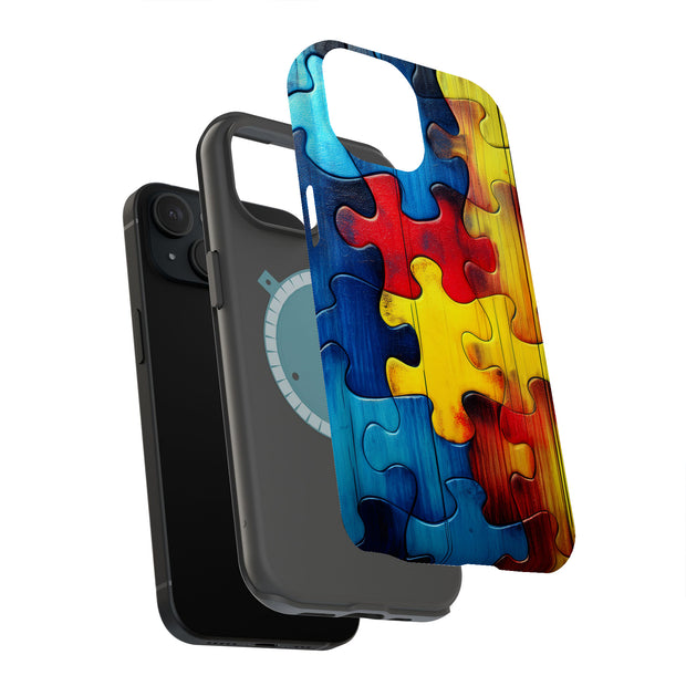 Colorful Puzzle Tough Cases For Apple iPhone (17, 16, 15, 14, 13, 12, 11, X, SE, 8, 7/ Air, Plus, Pro, Max, Mini, XR, XS), Print in USA