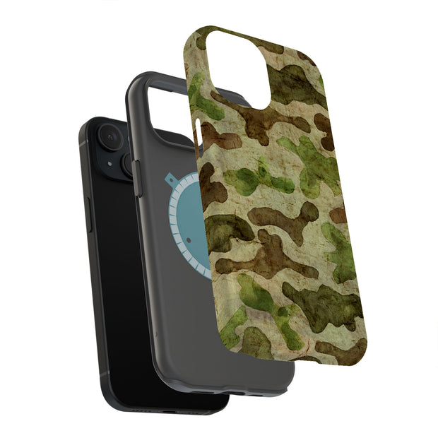 Camouflage Tough Cases For Apple iPhone (17, 16, 15, 14, 13, 12, 11, X, SE, 8, 7/ Air, Plus, Pro, Max, Mini, XR, XS), Print in USA