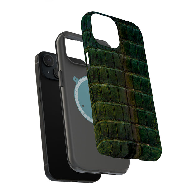 Satin Green Tough Cases For Apple iPhone (17, 16, 15, 14, 13, 12, 11, X, SE, 8, 7/ Air, Plus, Pro, Max, Mini, XR, XS), Print in USA