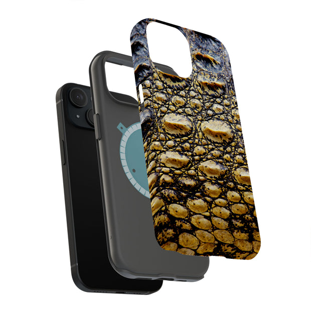 Crocodile 03 Tough Cases For Apple iPhone (17, 16, 15, 14, 13, 12, 11, X, SE, 8, 7/ Air, Plus, Pro, Max, Mini, XR, XS), Print in USA