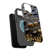 Black Crocodile Tough Cases For Apple iPhone (17, 16, 15, 14, 13, 12, 11, X, SE, 8, 7/ Air, Plus, Pro, Max, Mini, XR, XS), Print in USA