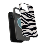 Zebra Stripe 1 Tough Cases For Apple iPhone (17, 16, 15, 14, 13, 12, 11, X, SE, 8, 7/ Air, Plus, Pro, Max, Mini, XR, XS), Print in USA