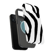 Zebra Stripe Tough Cases For Apple iPhone (17, 16, 15, 14, 13, 12, 11, X, SE, 8, 7/ Air, Plus, Pro, Max, Mini, XR, XS), Print in USA