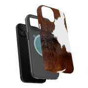Dairy Cow Fur Tough Cases For Apple iPhone (17, 16, 15, 14, 13, 12, 11, X, SE, 8, 7/ Air, Plus, Pro, Max, Mini, XR, XS), Print in USA