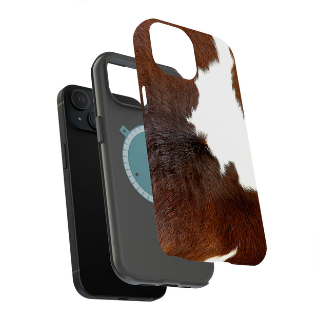 Dairy Cow Fur Tough Cases For Apple iPhone (17, 16, 15, 14, 13, 12, 11, X, SE, 8, 7/ Air, Plus, Pro, Max, Mini, XR, XS), Print in USA