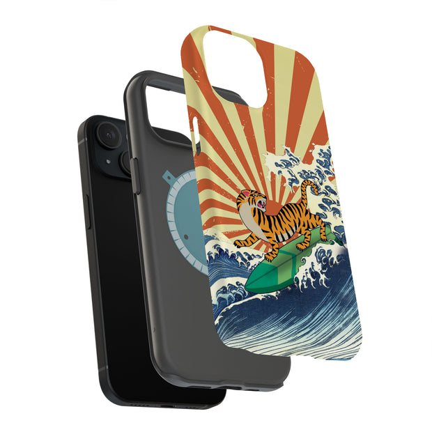 Japanese Tiger Tough Cases For Apple iPhone (17, 16, 15, 14, 13, 12, 11, X, SE, 8, 7/ Air, Plus, Pro, Max, Mini, XR, XS), Print in USA
