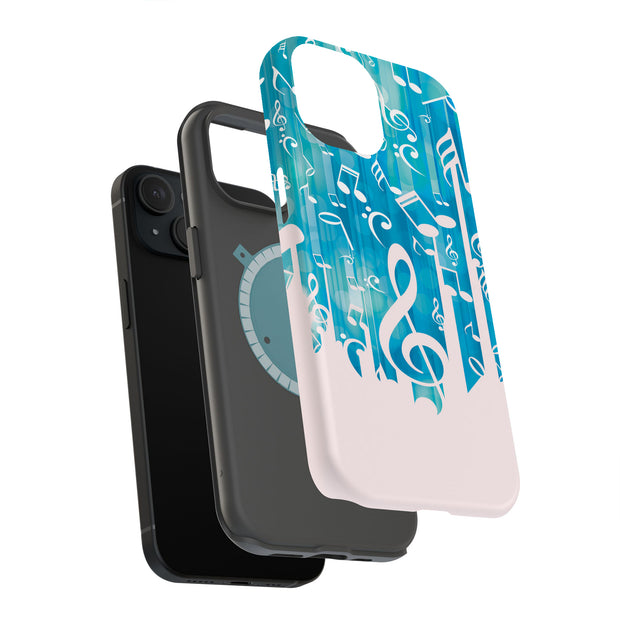 Music Note Tough Cases For Apple iPhone (17, 16, 15, 14, 13, 12, 11, X, SE, 8, 7/ Air, Plus, Pro, Max, Mini, XR, XS), Print in USA