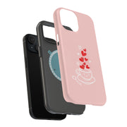 A Cup of Hearts Tough Cases For Apple iPhone (17, 16, 15, 14, 13, 12, 11, X, SE, 8, 7/ Air, Plus, Pro, Max, Mini, XR, XS), Print in USA