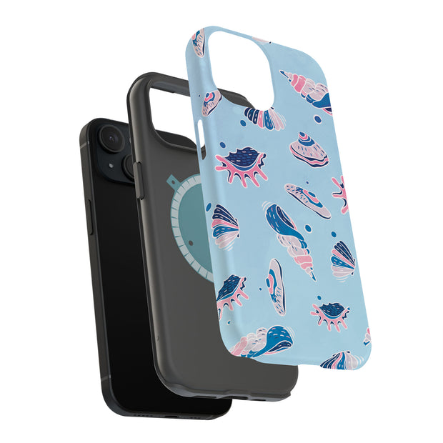 SeaShells Clams Tough Cases For Apple iPhone (17, 16, 15, 14, 13, 12, 11, X, SE, 8, 7/ Air, Plus, Pro, Max, Mini, XR, XS), Print in USA