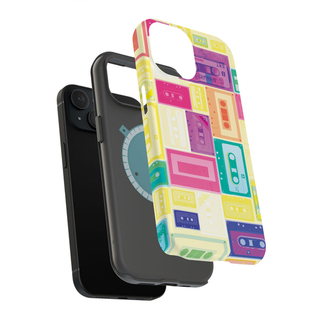 Cassette Tough Cases For Apple iPhone (17, 16, 15, 14, 13, 12, 11, X, SE, 8, 7/ Air, Plus, Pro, Max, Mini, XR, XS), Print in USA