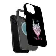 Wild Heart Wolf Tough Cases For Apple iPhone (17, 16, 15, 14, 13, 12, 11, X, SE, 8, 7/ Air, Plus, Pro, Max, Mini, XR, XS), Print in USA