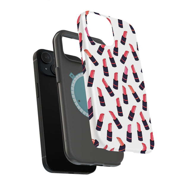 Lipstick Tough Cases For Apple iPhone (17, 16, 15, 14, 13, 12, 11, X, SE, 8, 7/ Air, Plus, Pro, Max, Mini, XR, XS), Print in USA