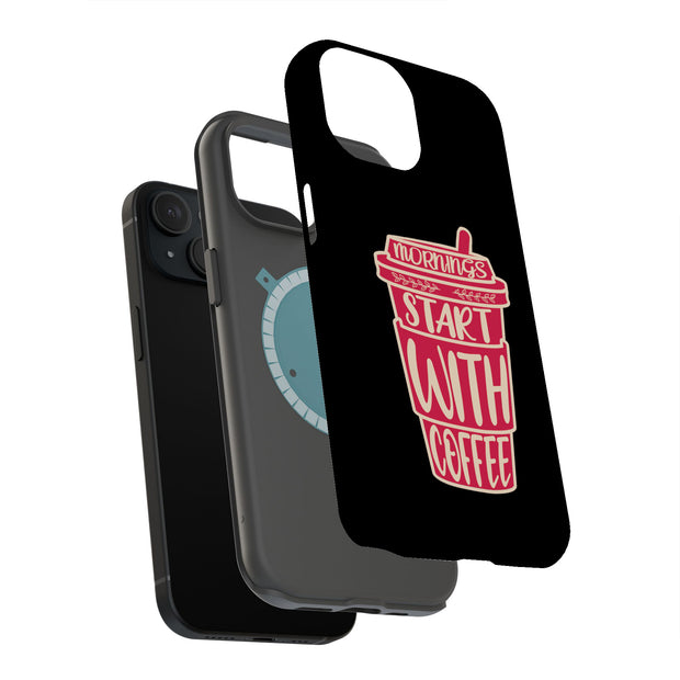 Start Coffee Tough Cases For Apple iPhone (17, 16, 15, 14, 13, 12, 11, X, SE, 8, 7/ Air, Plus, Pro, Max, Mini, XR, XS), Print in USA