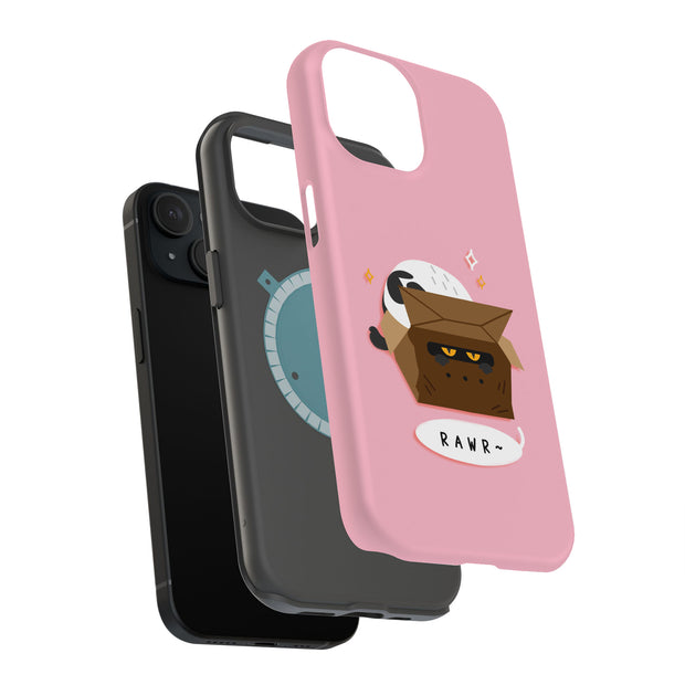 Cat Hide Box Tough Cases For Apple iPhone (17, 16, 15, 14, 13, 12, 11, X, SE, 8, 7/ Air, Plus, Pro, Max, Mini, XR, XS), Print in USA