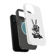Peace Skeleton Tough Cases For Apple iPhone (17, 16, 15, 14, 13, 12, 11, X, SE, 8, 7/ Air, Plus, Pro, Max, Mini, XR, XS), Print in USA