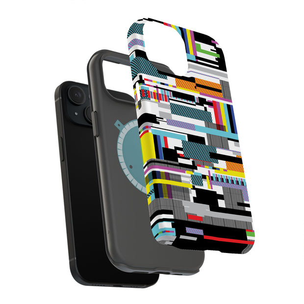 Digital Glitch Tough Cases For Apple iPhone (17, 16, 15, 14, 13, 12, 11, X, SE, 8, 7/ Air, Plus, Pro, Max, Mini, XR, XS), Print in USA