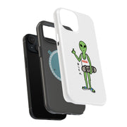 Bleh Alien Wht Tough Cases For Apple iPhone (17, 16, 15, 14, 13, 12, 11, X, SE, 8, 7/ Air, Plus, Pro, Max, Mini, XR, XS), Print in USA