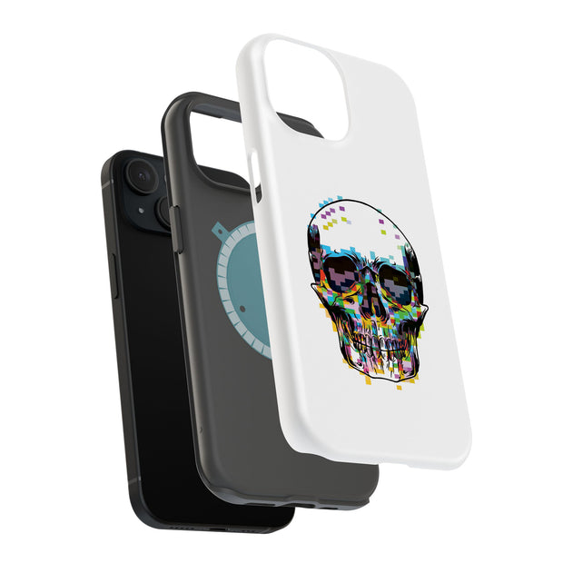 Pixel Skull Tough Cases For Apple iPhone (17, 16, 15, 14, 13, 12, 11, X, SE, 8, 7/ Air, Plus, Pro, Max, Mini, XR, XS), Print in USA