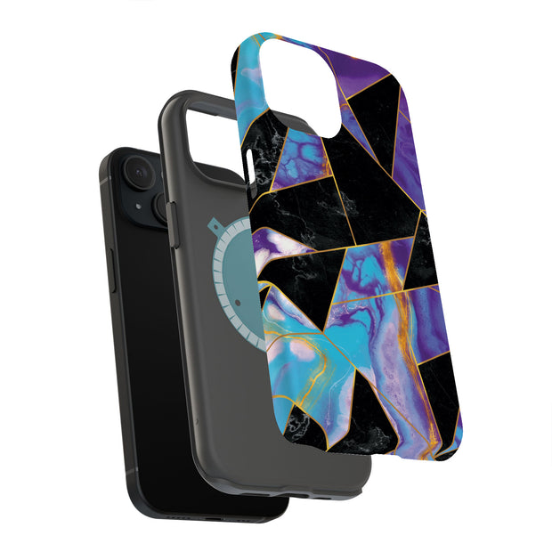 Purple Marble Tough Cases For Apple iPhone (17, 16, 15, 14, 13, 12, 11, X, SE, 8, 7/ Air, Plus, Pro, Max, Mini, XR, XS), Print in USA