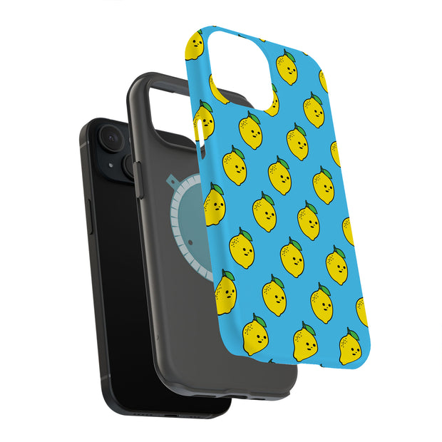 Lemon MaMa Blue Tough Cases For Apple iPhone (17, 16, 15, 14, 13, 12, 11, X, SE, 8, 7/ Air, Plus, Pro, Max, Mini, XR, XS), Print in USA