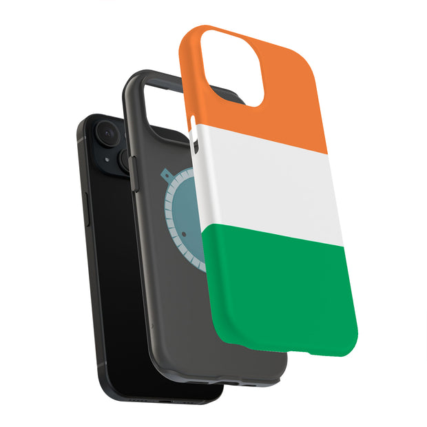 Flag Ireland Tough Cases For Apple iPhone (17, 16, 15, 14, 13, 12, 11, X, SE, 8, 7/ Air, Plus, Pro, Max, Mini, XR, XS), Print in USA