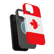 Flag Canada Tough Cases For Apple iPhone (17, 16, 15, 14, 13, 12, 11, X, SE, 8, 7/ Air, Plus, Pro, Max, Mini, XR, XS), Print in USA