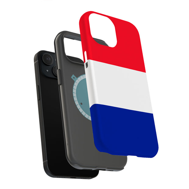 Flag France Tough Cases For Apple iPhone (17, 16, 15, 14, 13, 12, 11, X, SE, 8, 7/ Air, Plus, Pro, Max, Mini, XR, XS), Print in USA