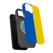 Flag Ukraine Tough Cases For Apple iPhone (17, 16, 15, 14, 13, 12, 11, X, SE, 8, 7/ Air, Plus, Pro, Max, Mini, XR, XS), Print in USA