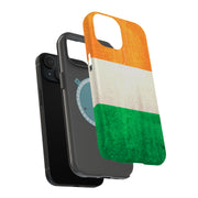 Ireland Flag  Tough Cases For Apple iPhone (17, 16, 15, 14, 13, 12, 11, X, SE, 8, 7/ Air, Plus, Pro, Max, Mini, XR, XS), Print in USA