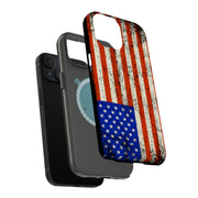 America Flag  Tough Cases For Apple iPhone (17, 16, 15, 14, 13, 12, 11, X, SE, 8, 7/ Air, Plus, Pro, Max, Mini, XR, XS), Print in USA