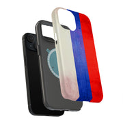Old Flag Russia Tough Cases For Apple iPhone (17, 16, 15, 14, 13, 12, 11, X, SE, 8, 7/ Air, Plus, Pro, Max, Mini, XR, XS), Print in USA