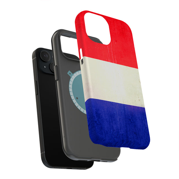 Old Flag France Tough Cases For Apple iPhone (17, 16, 15, 14, 13, 12, 11, X, SE, 8, 7/ Air, Plus, Pro, Max, Mini, XR, XS), Print in USA