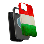 Old Flag Italy Tough Cases For Apple iPhone (17, 16, 15, 14, 13, 12, 11, X, SE, 8, 7/ Air, Plus, Pro, Max, Mini, XR, XS), Print in USA