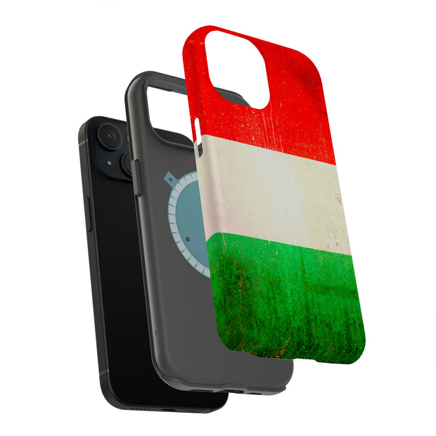 Old Flag Italy Tough Cases For Apple iPhone (17, 16, 15, 14, 13, 12, 11, X, SE, 8, 7/ Air, Plus, Pro, Max, Mini, XR, XS), Print in USA