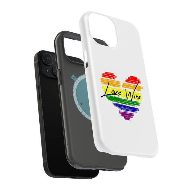 Rainbow Love 2 Tough Cases For Apple iPhone (17, 16, 15, 14, 13, 12, 11, X, SE, 8, 7/ Air, Plus, Pro, Max, Mini, XR, XS), Print in USA