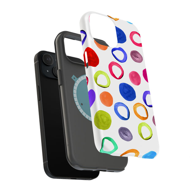 Polka Dot 2 Tough Cases For Apple iPhone (17, 16, 15, 14, 13, 12, 11, X, SE, 8, 7/ Air, Plus, Pro, Max, Mini, XR, XS), Print in USA