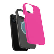Hot Pink Tough Cases For Apple iPhone (17, 16, 15, 14, 13, 12, 11, X, SE, 8, 7/ Air, Plus, Pro, Max, Mini, XR, XS), Print in USA