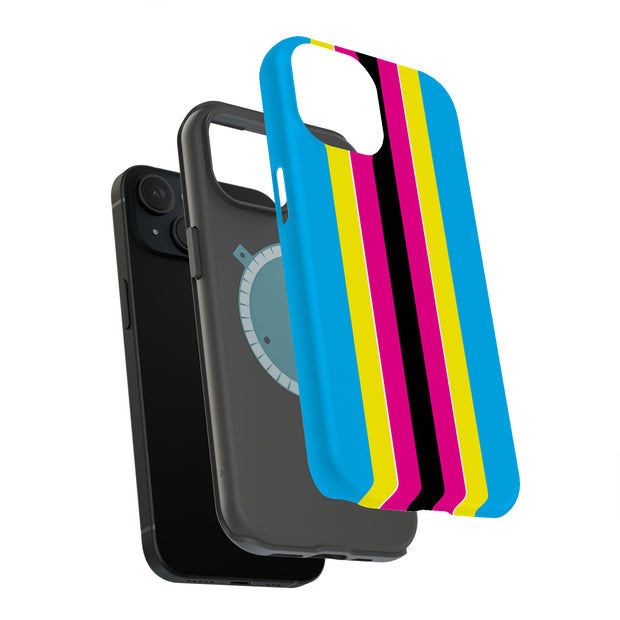 Race Stripe 17 Tough Cases For Apple iPhone (17, 16, 15, 14, 13, 12, 11, X, SE, 8, 7/ Air, Plus, Pro, Max, Mini, XR, XS), Print in USA