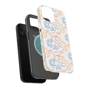 Dinosaur 9 Tough Cases For Apple iPhone (17, 16, 15, 14, 13, 12, 11, X, SE, 8, 7/ Air, Plus, Pro, Max, Mini, XR, XS), Print in USA