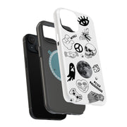 Ghost Collage Tough Cases For Apple iPhone (17, 16, 15, 14, 13, 12, 11, X, SE, 8, 7/ Air, Plus, Pro, Max, Mini, XR, XS), Print in USA