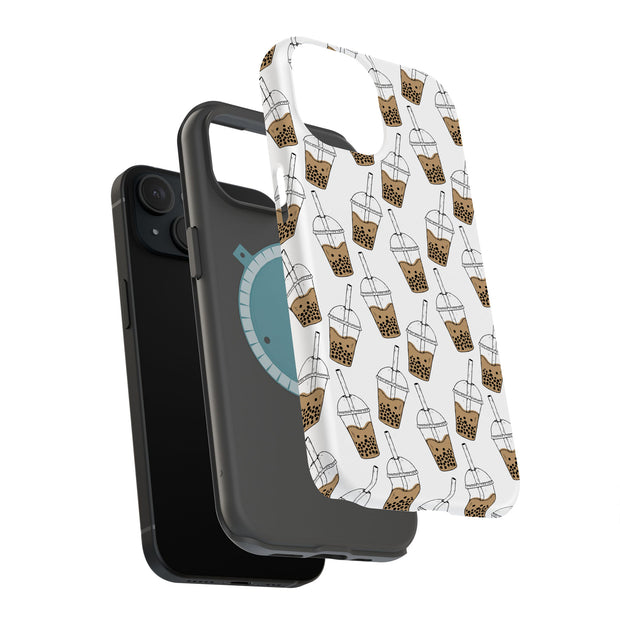 Bubble Tea Cup Tough Cases For Apple iPhone (17, 16, 15, 14, 13, 12, 11, X, SE, 8, 7/ Air, Plus, Pro, Max, Mini, XR, XS), Print in USA