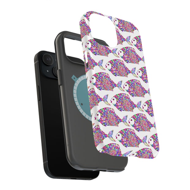 Sparkling Fish Tough Cases For Apple iPhone (17, 16, 15, 14, 13, 12, 11, X, SE, 8, 7/ Air, Plus, Pro, Max, Mini, XR, XS), Print in USA